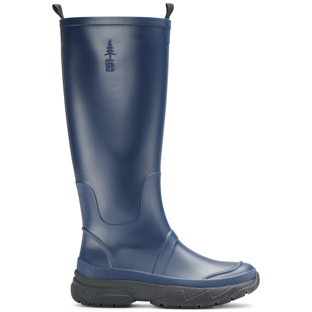 BASS OUTDOOR Women's Field Rainboot Ankle Boot, Dress Blue, 8