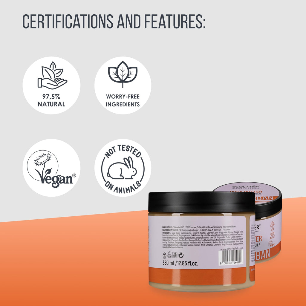 Body Butter with World's Golden Oils - 98% Natural, Body Lotion For Dry Skin
