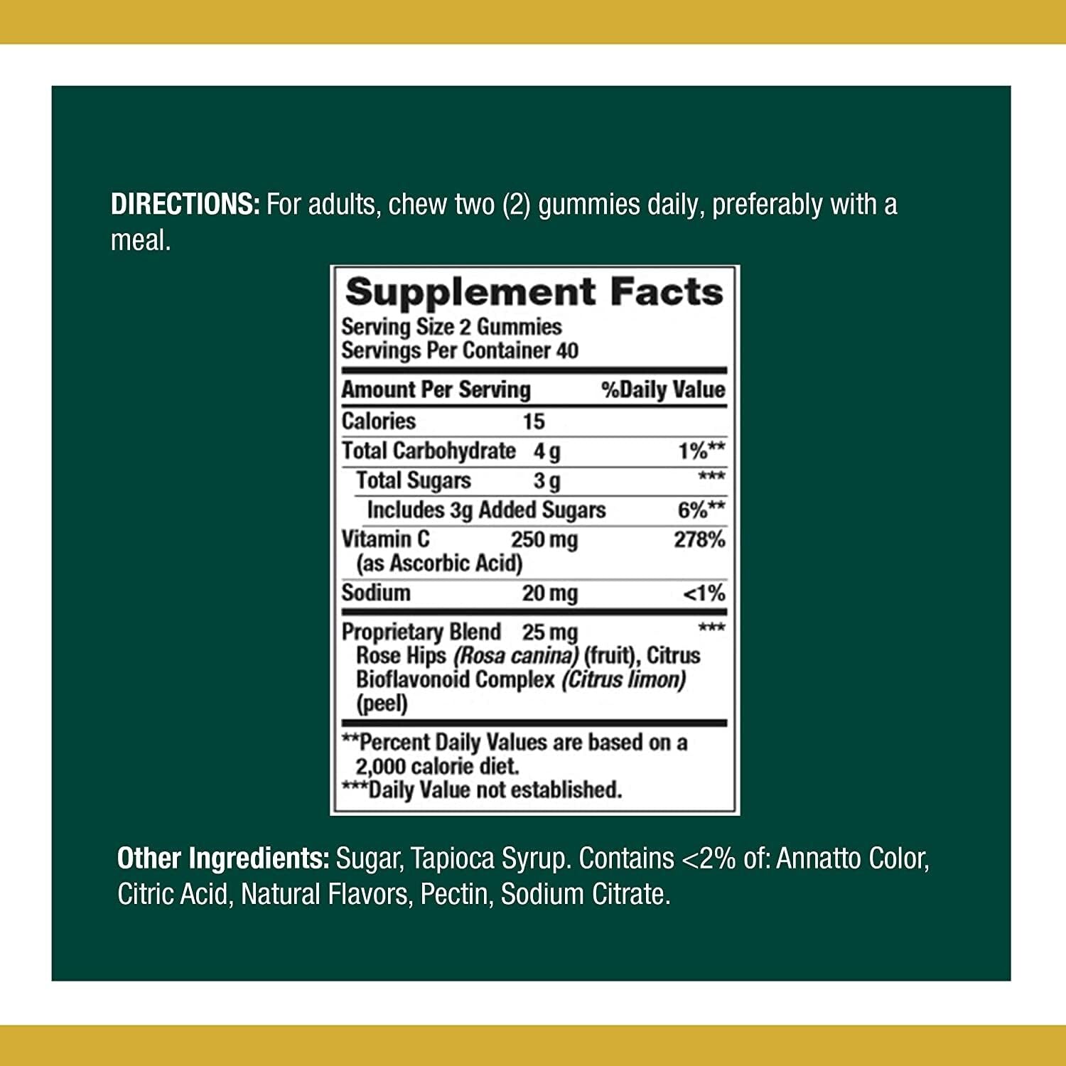 Nature's Bounty Vitamin C, Orange, 80 Count
