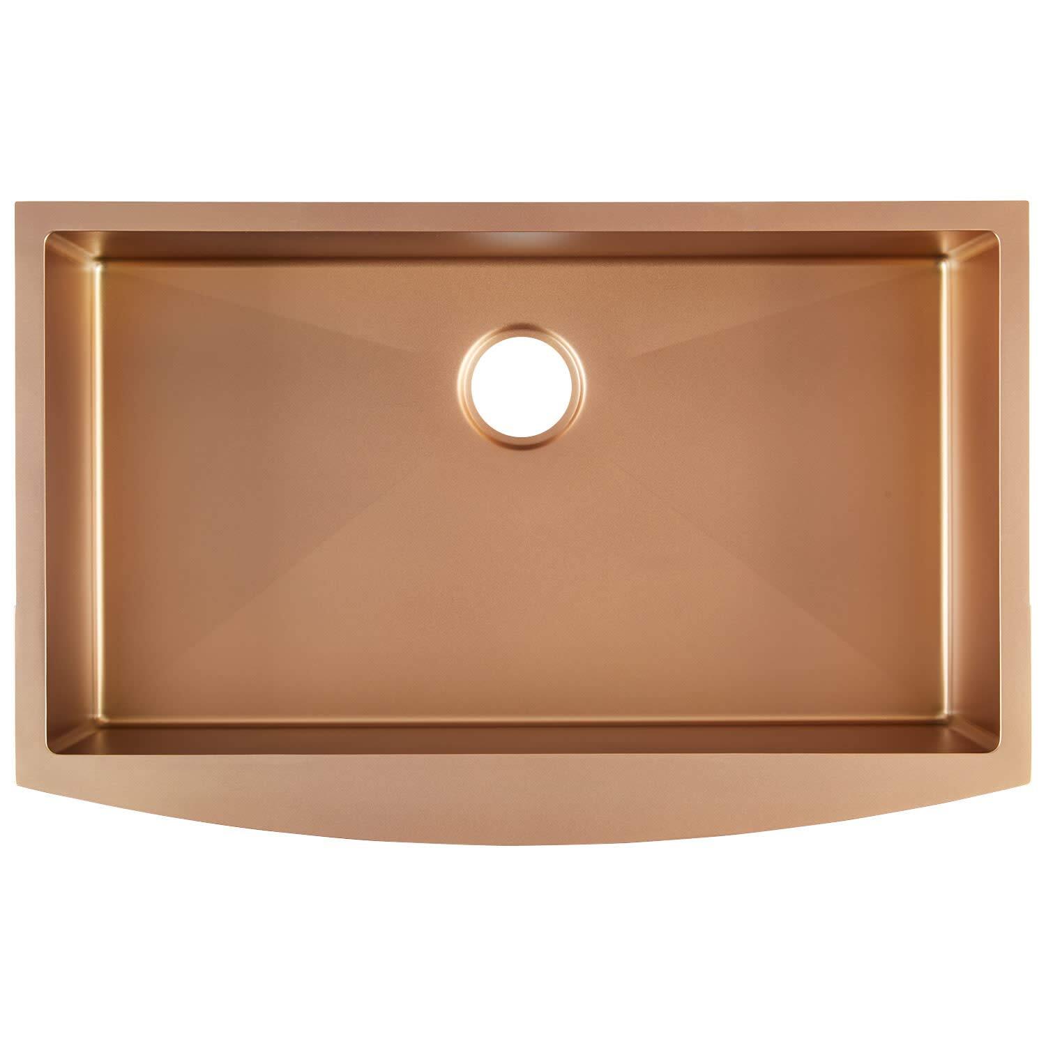 Signature Hardware 441076 Atlas 30" Farmhouse Single Basin Stainless Steel