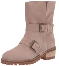 Splendid Women's Moto Inspired Lug Boot with fold Over Detail Motorcycle, Taupe,