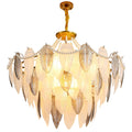 Tonuao Gold Chandeliers Lighting,31inch 12-Lights Modern Crystal
