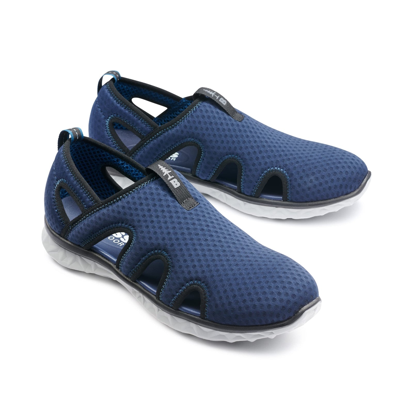 BASS OUTDOOR Men's Hex Vented Hiking Shoes – Traction-Sole Mesh Slip-Ons, Ensign