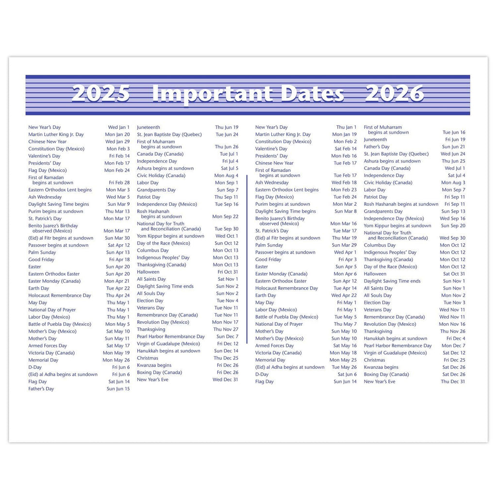 AT-A-GLANCE 2025 Desk Calendar Refill, Weekly, 6" x 7", Flip-A-Week (SW705X5025)