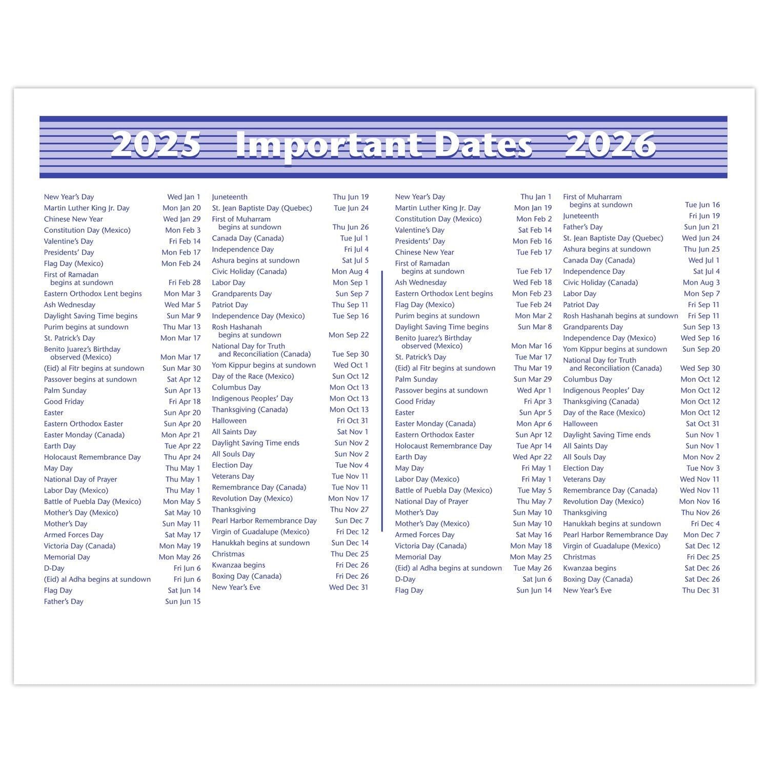 AT-A-GLANCE 2025 Desk Calendar Refill, Weekly, 6" x 7", Flip-A-Week (SW705X5025)