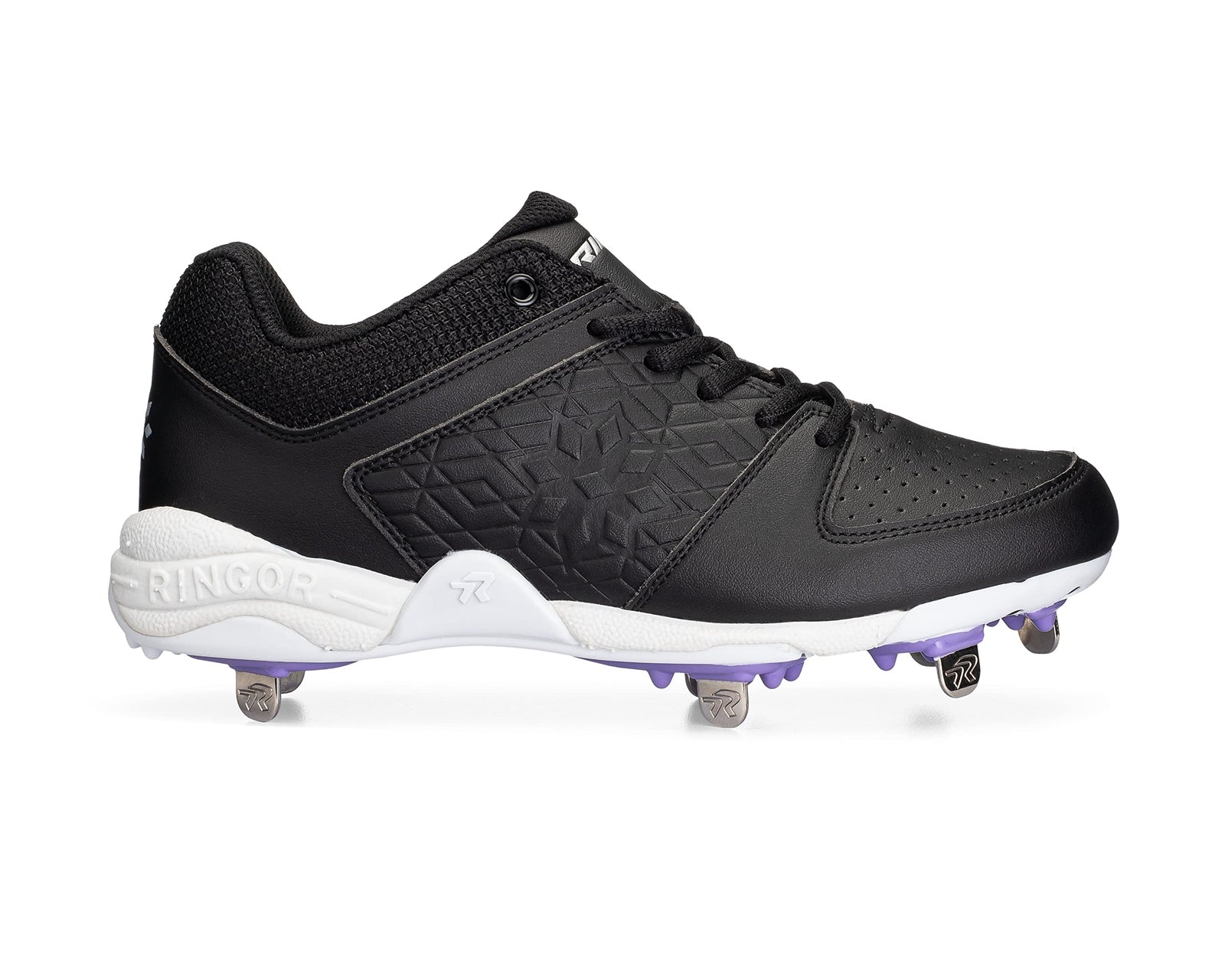 RIP-IT Women's Diamond Metal Softball Cleats - Softball Shoes for Women - Black