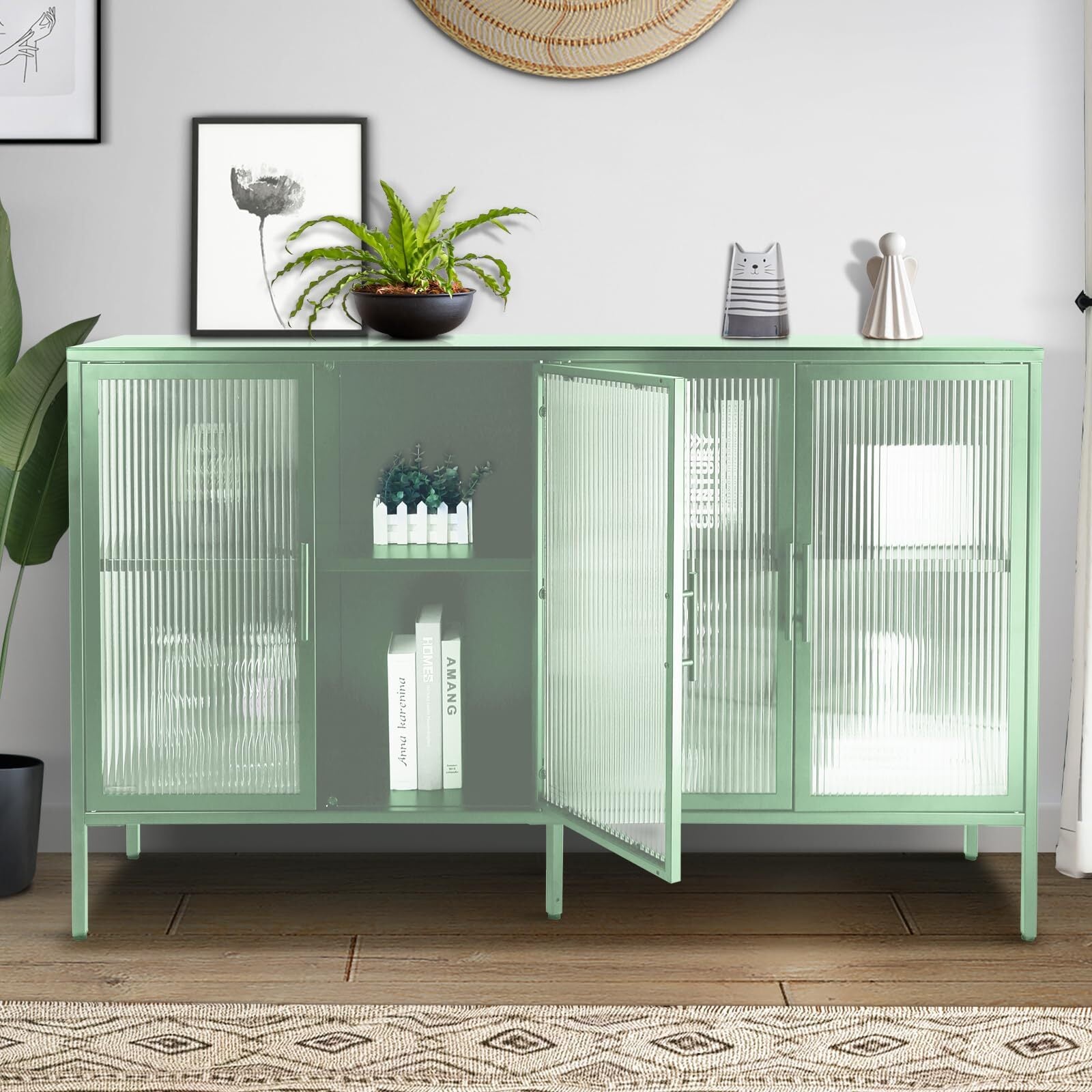 SPOFLYINN Sideboard Buffet Cabinet Kitchen Pantry Storage Cabinet
