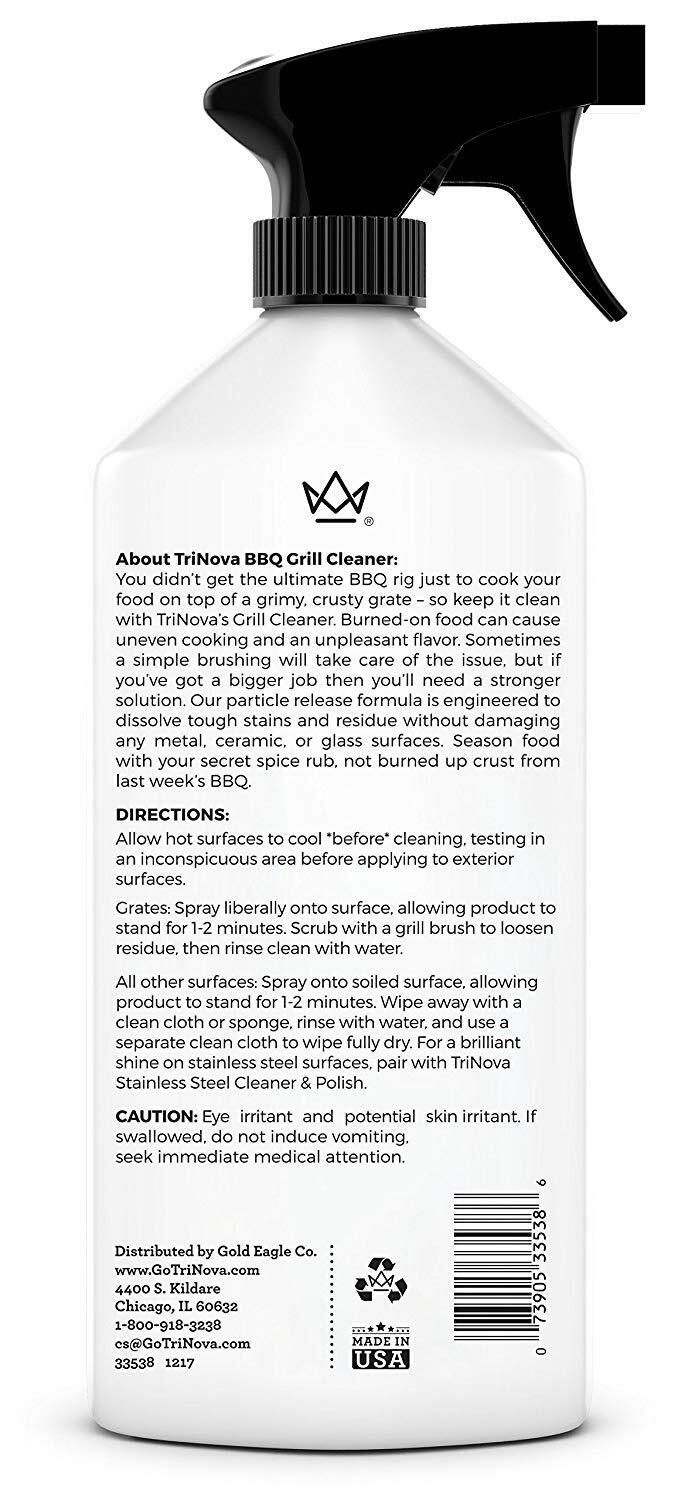TriNova BBQ Grill Cleaning Spray - Degreaser Cleaning Solution For Grates On