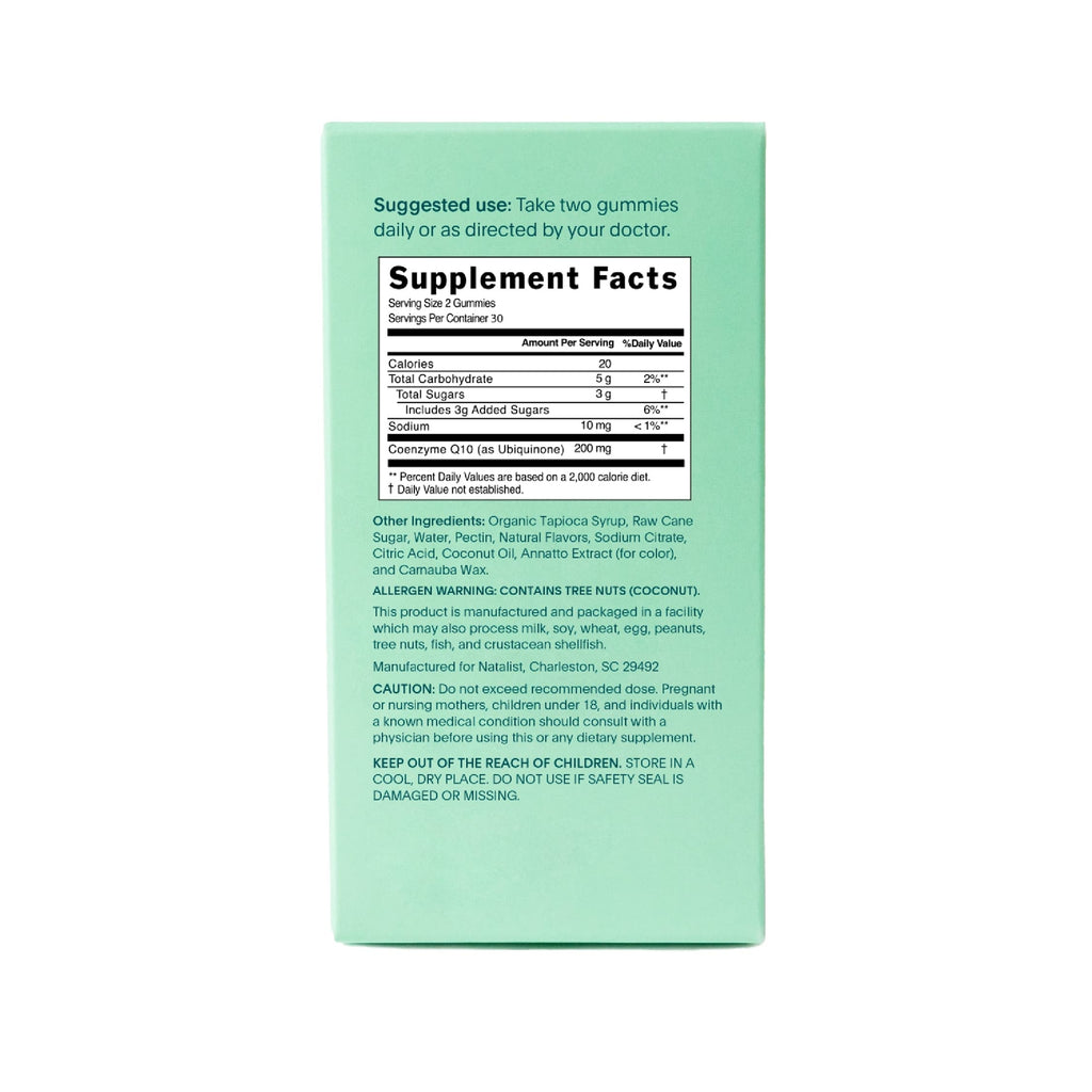 NATALIST CoQ10 Gummies Daily Fertility Vitamin Powerful Antioxidant Defense &