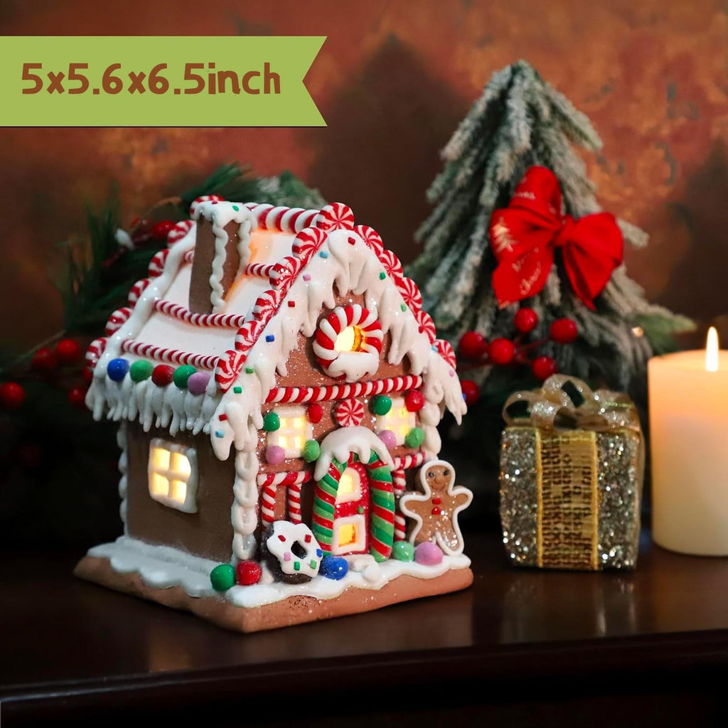 SunArtHome Gingerbread House DecorationClassic Gingerbread Christmas Village
