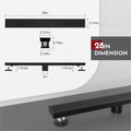 WEBANG 28 Inch Shower Linear Black Drain Rectangular Floor Drain with Accesso...