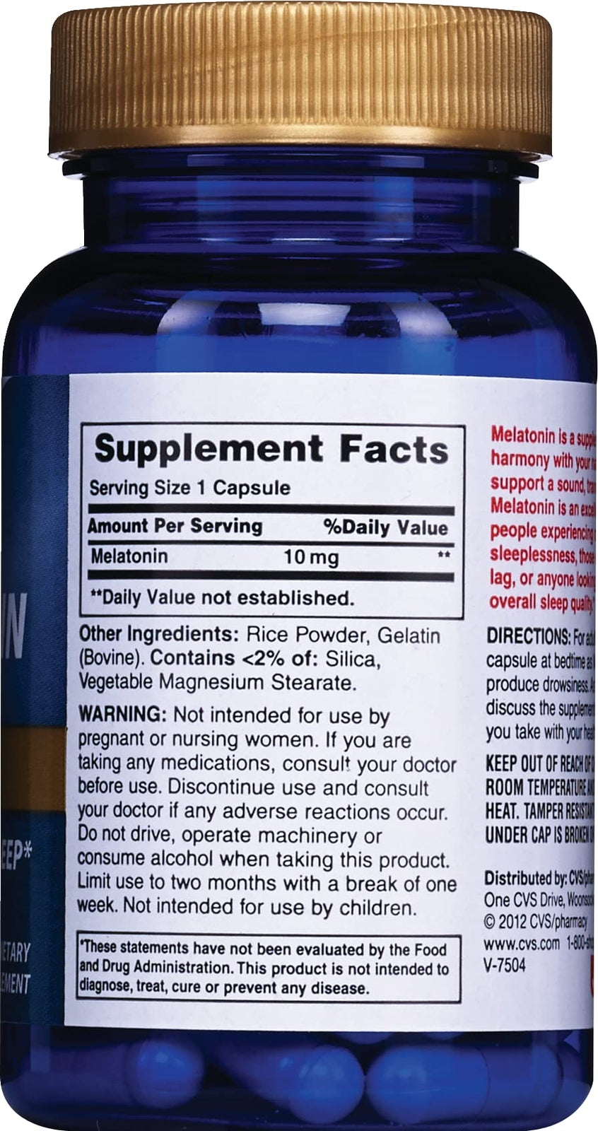 CVS Health Melatonin Capsules 10 mg