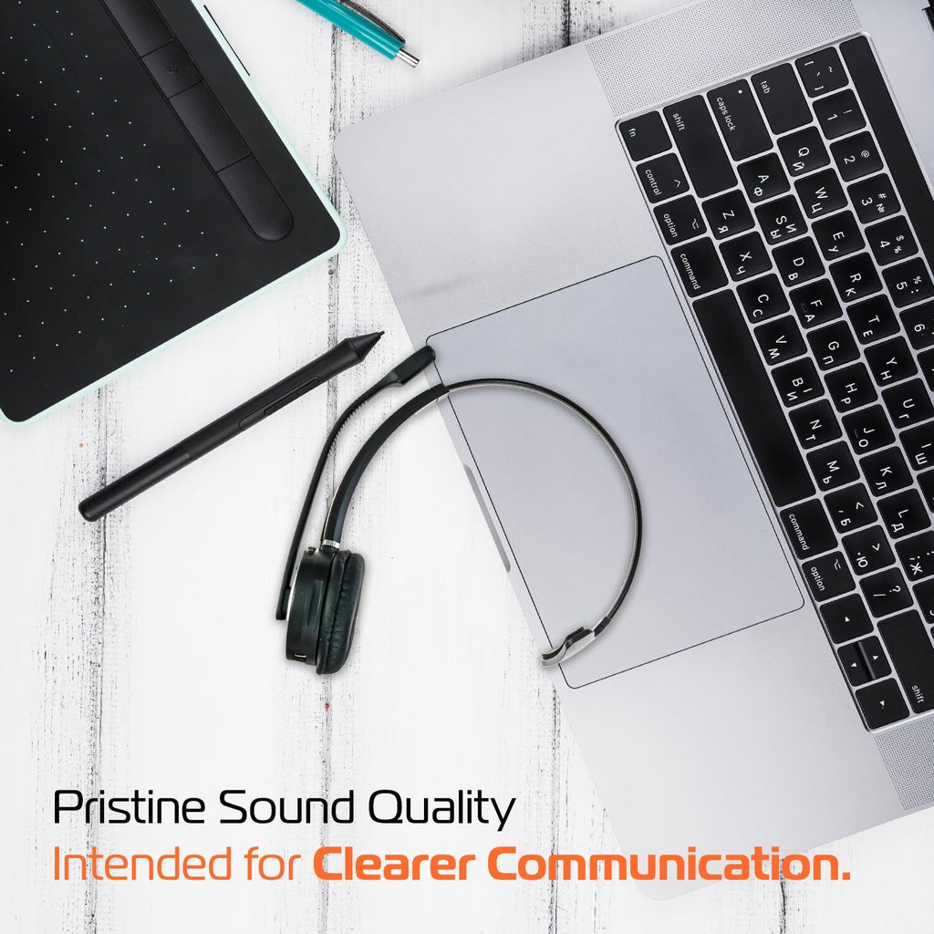 Spracht HS-2050 Single Ear Wireless Bluetooth Headset with Base Station | Noise