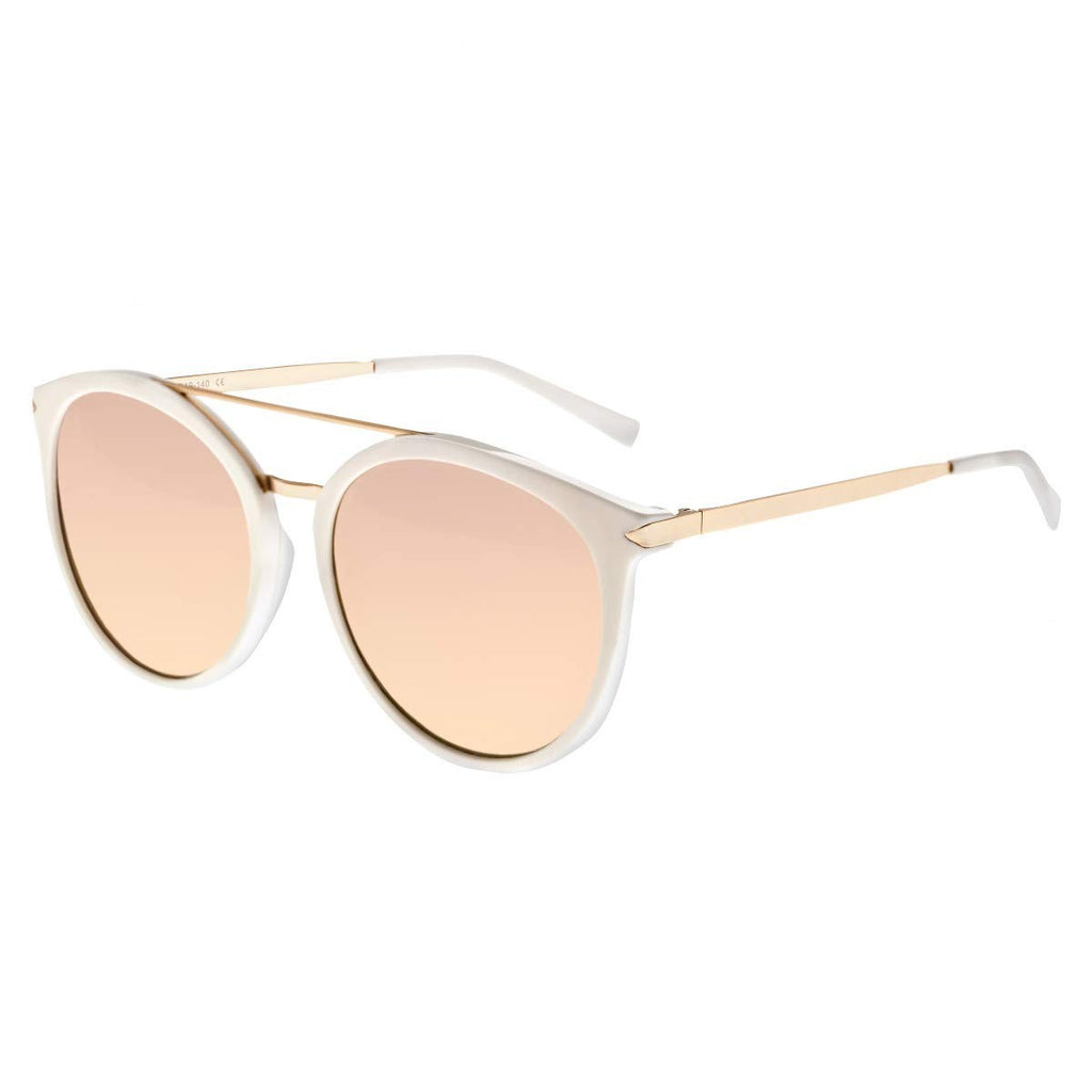 Rose Gold Polarized Sixty One Sunglasses - White/Gold SIXS145RG