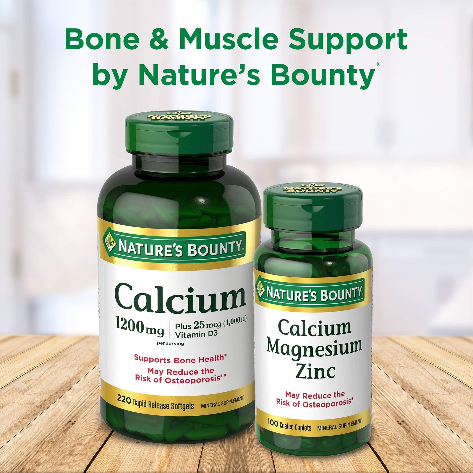 Calcium & Vitamin D Gummies by Nature's Bounty, Immune Support & Bone Health,