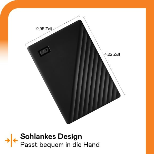 WD 1TB My Passport, Portable External Hard Drive, Black, backup software with