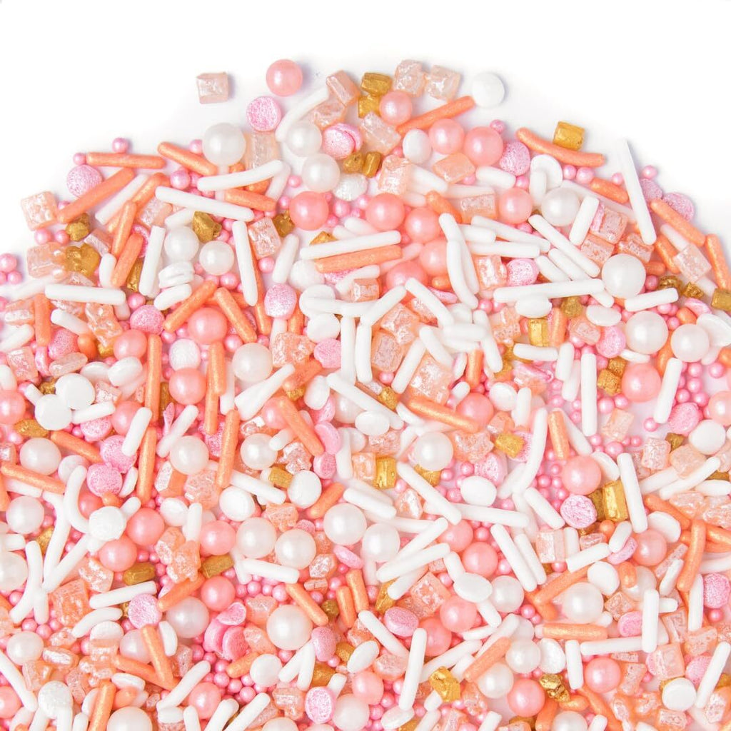 Sweets Indeed Sprinkles, Peach Rose Gold Edible Sprinkle Mix, Perfect for Cake
