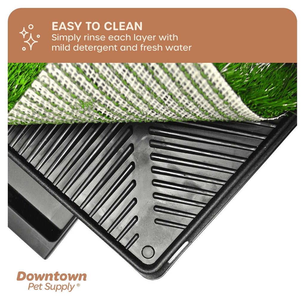 Downtown Pet Supply Dog Grass Pad with Tray, 20 x 30 w/Drawer - Outdoor and