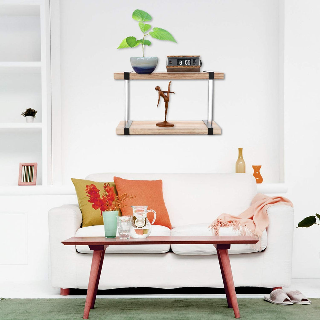 Volksdecor Premium 3 Tier Walnut Floating Shelves