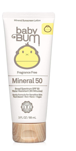 Baby Bum SPF 50 Sunscreen Lotion | Mineral UVA/UVB Face and Body Protection for