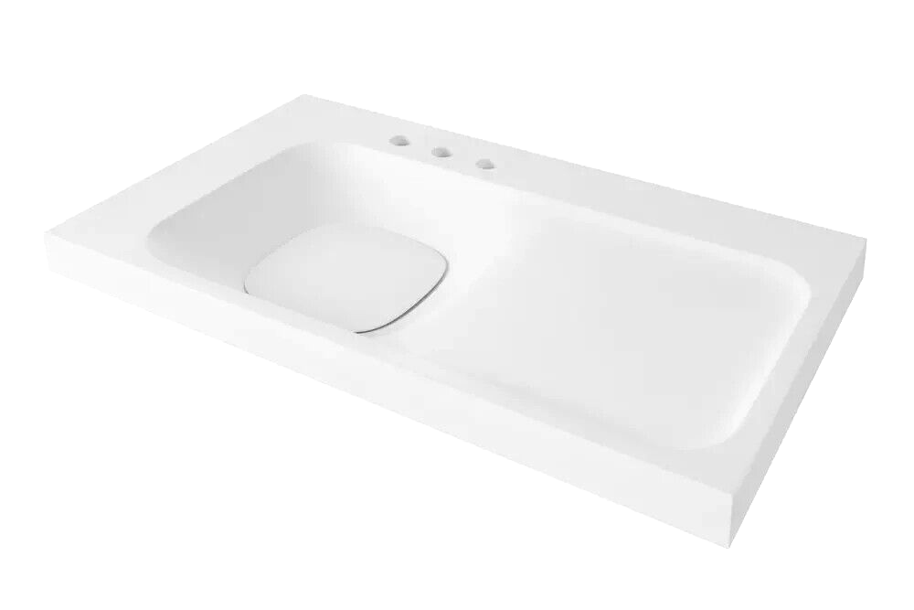 DXV Modulus 36 x 21 Rectangular Bathroom Sink Canvas White