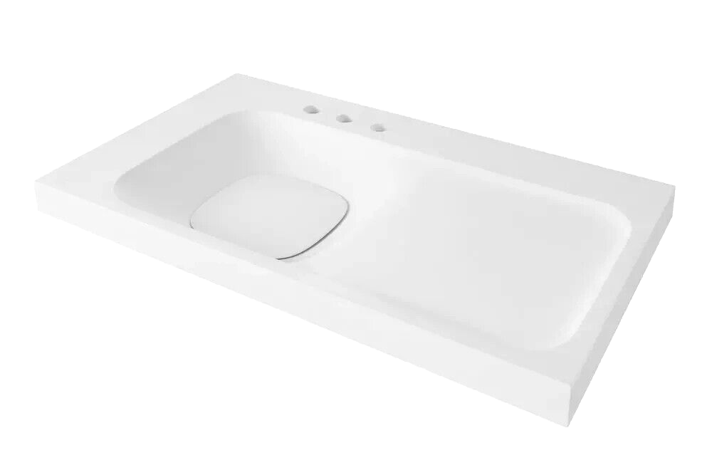 DXV Modulus 36 x 21 Rectangular Bathroom Sink Canvas White