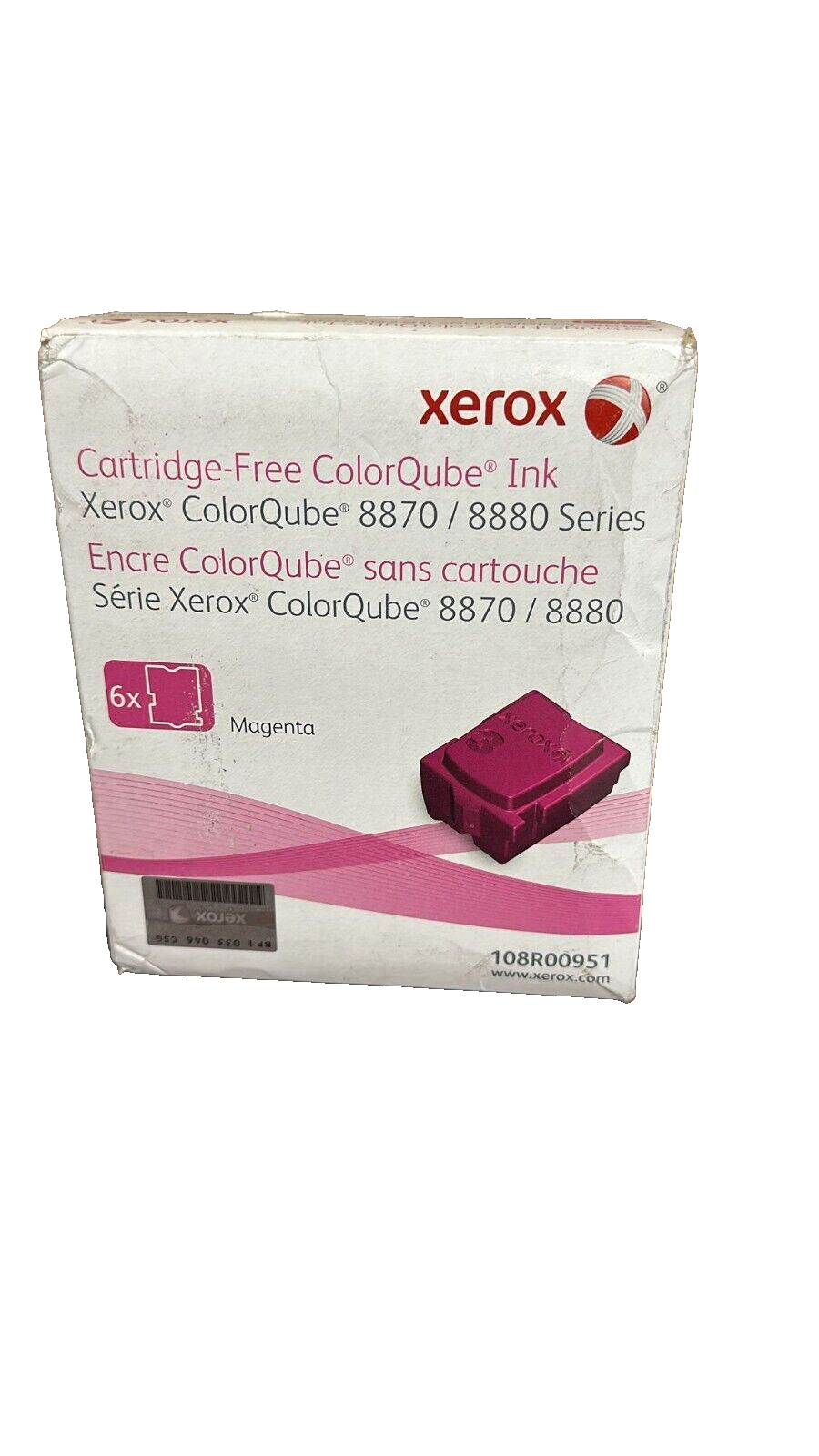 Xerox 108R00951 Solid Ink Stick, Magenta, 6/Box - in Retail Packaging