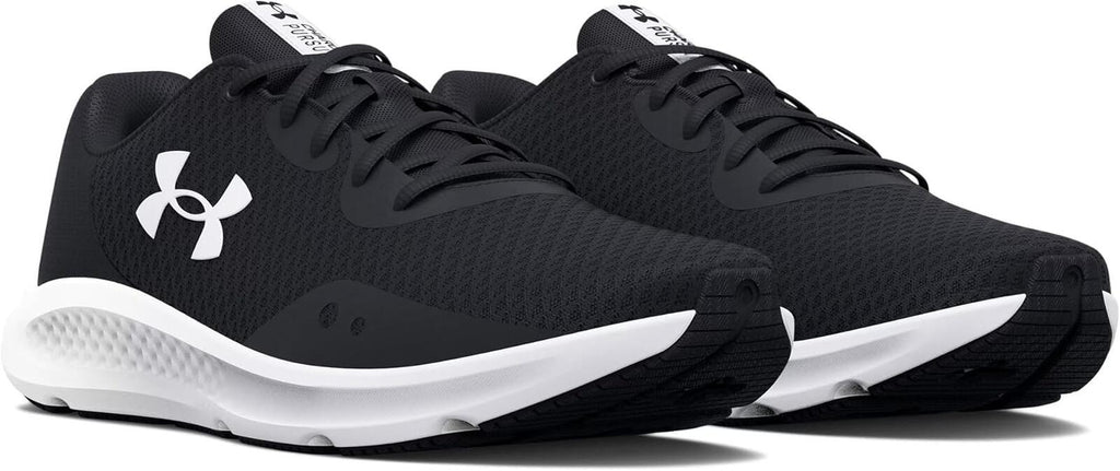 Under Armour Women's Charged Pursuit 3, Black/White, 10 Medium US