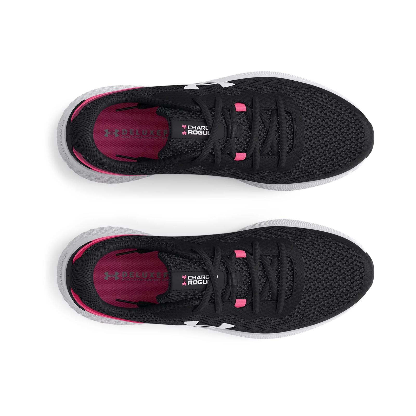 Under Armour Women's Charged Rogue 3, (004) Black/Pink Punk/White, 9.5