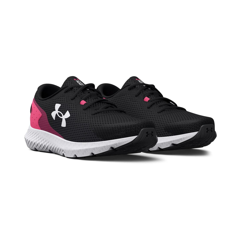 Under Armour Women's Charged Rogue 3, (004) Black/Pink Punk/White, 9.5