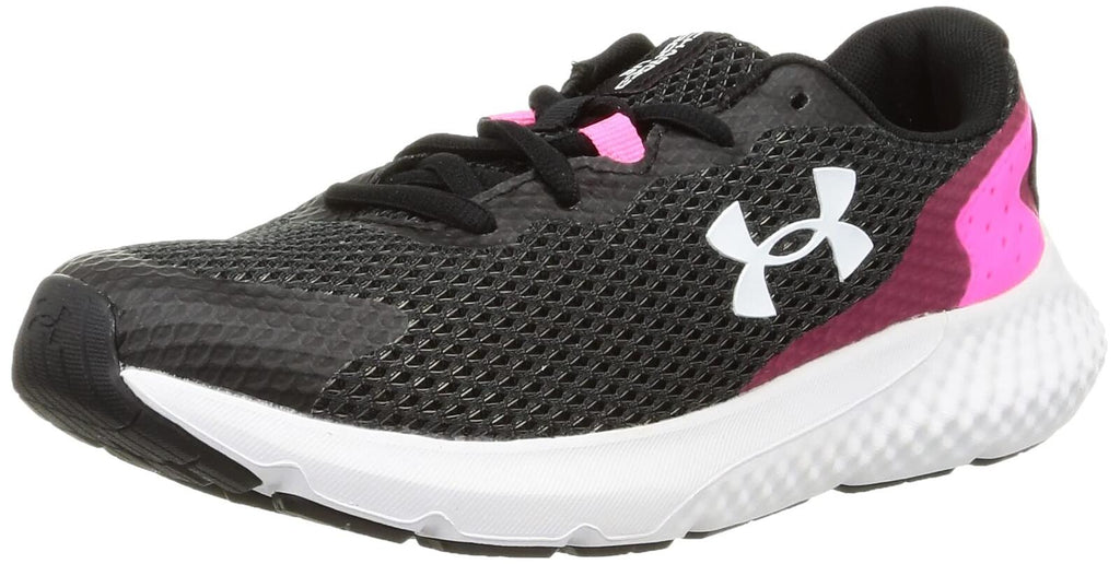 Under Armour Women's Charged Rogue 3, (004) Black/Pink Punk/White, 9.5