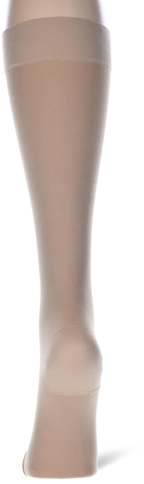Truform Below Knee Open Toe Compression Stockings, Beige, Medium