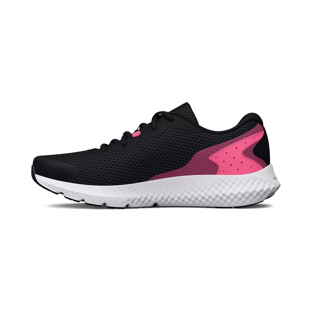 Under Armour Women's Charged Rogue 3, (004) Black/Pink Punk/White, 9.5