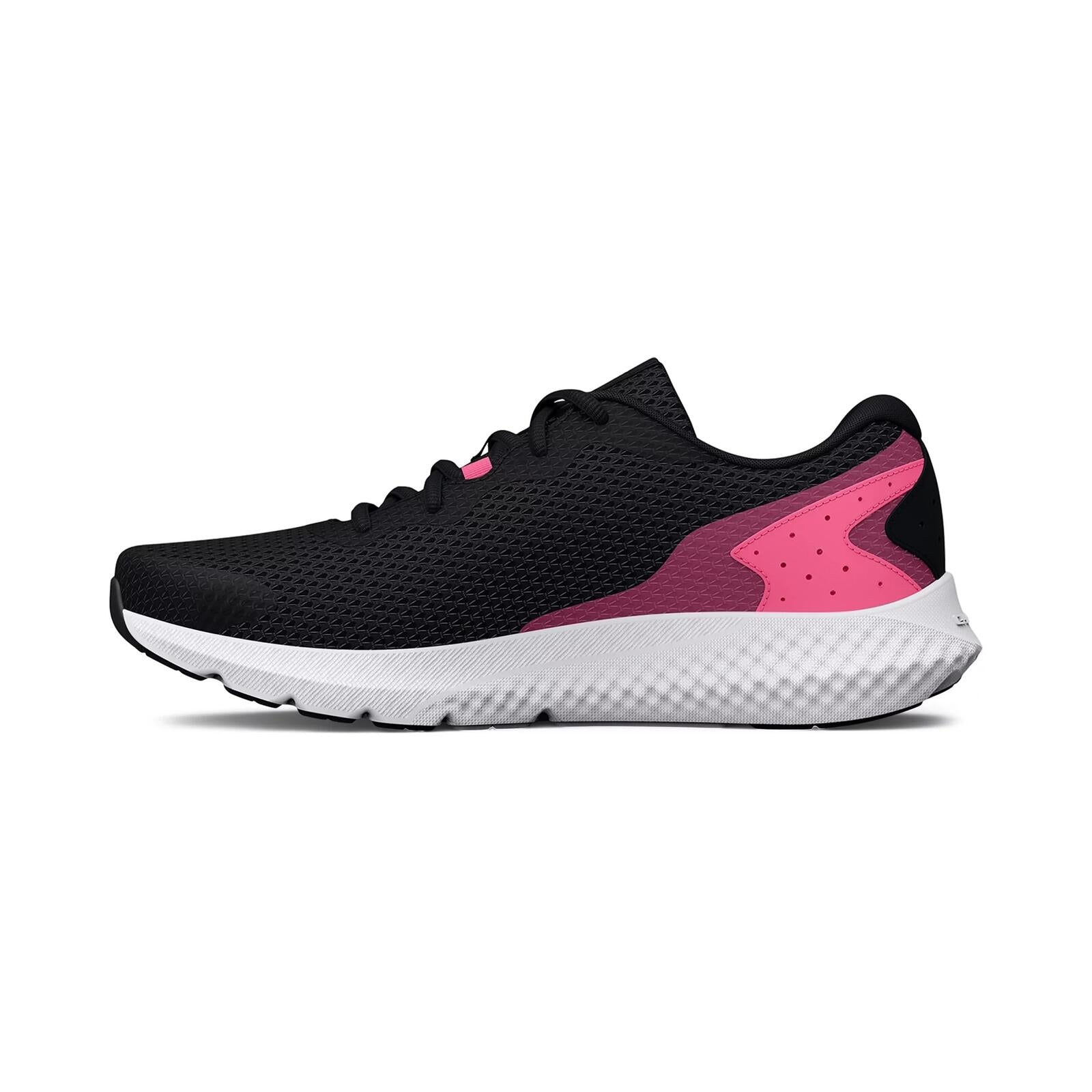 Under Armour Women's Charged Rogue 3, (004) Black/Pink Punk/White, 9.5