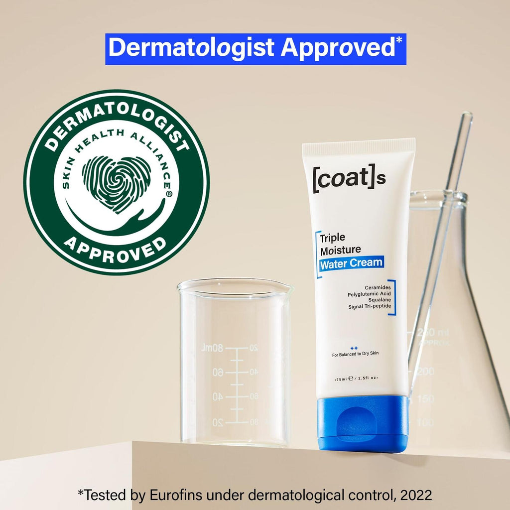 COATS Triple Moisture Water Cream – Lightweight, Oil-Free Face Moisturizer –