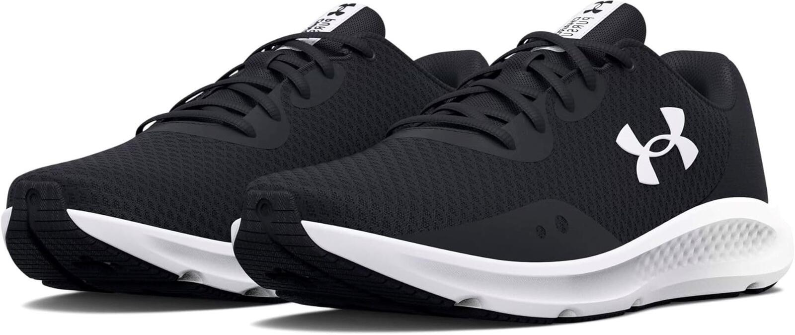 Under Armour Women's Charged Pursuit 3, Black/White, 10 Medium US