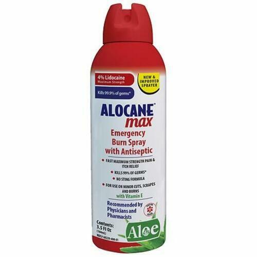 ALOCANE® Emergency Burn Spray  4% Lidocaine Max Strength Fast Pain Itch Relief