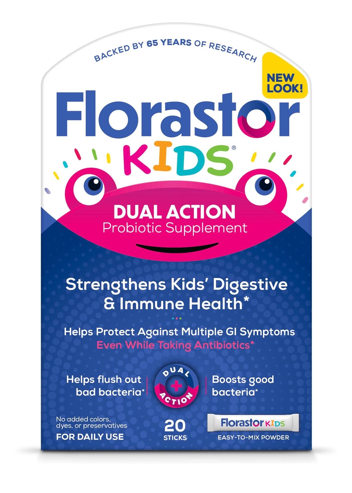 Florastor Kids Dual Action Probiotic Supplement, Strengthens Kids' Digestive &