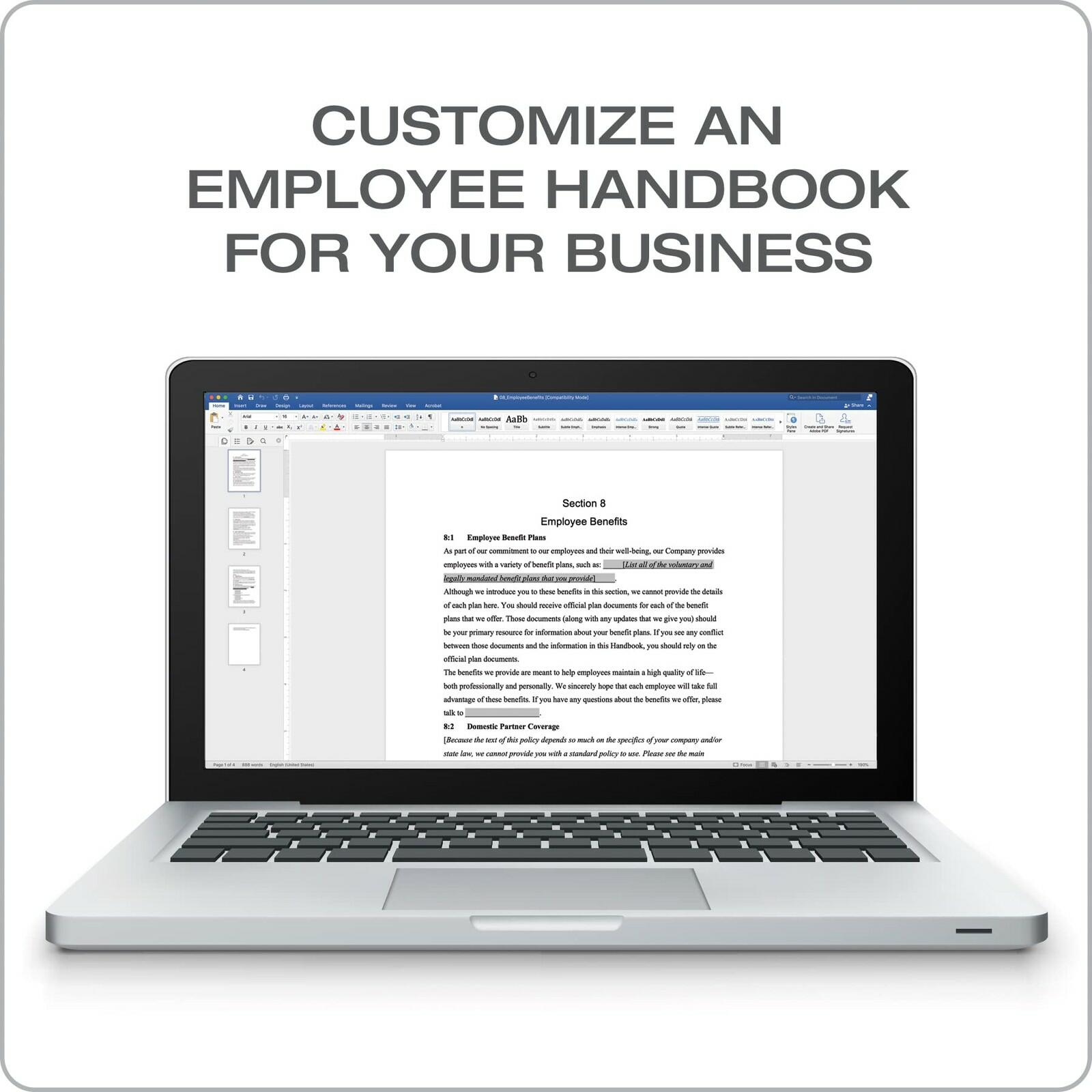 Adams Create Your Own Employee Handbook, Forms on CD (SS4324) , White