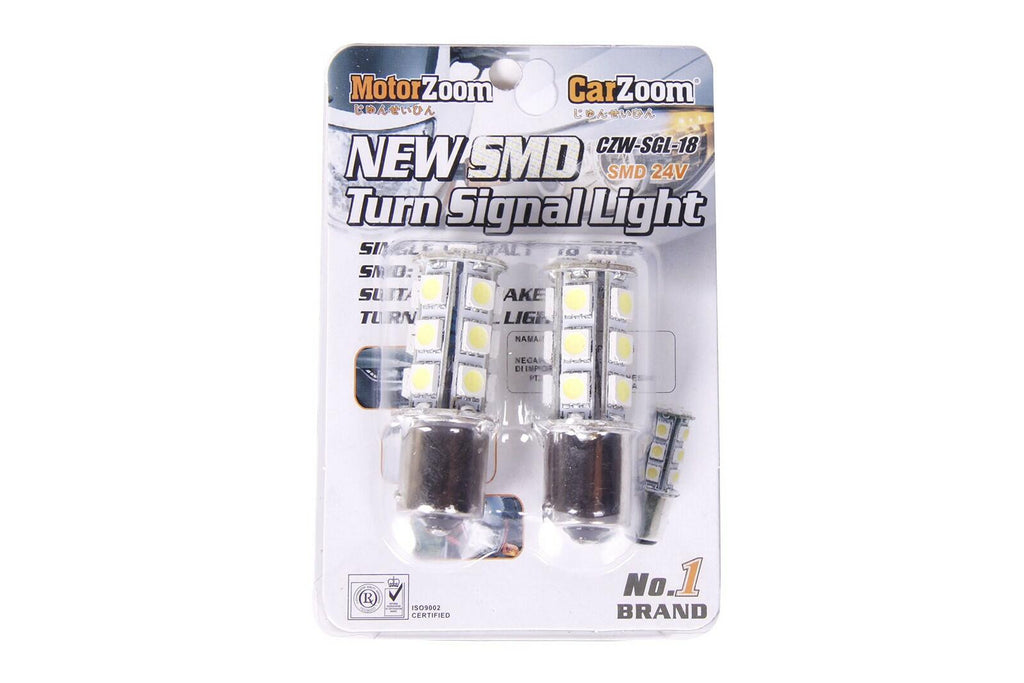 CARZOOM CZ-SGL-18R-24V Blue 24V Turn Signal Light (18SMD-5050, NO conbuss/flash,