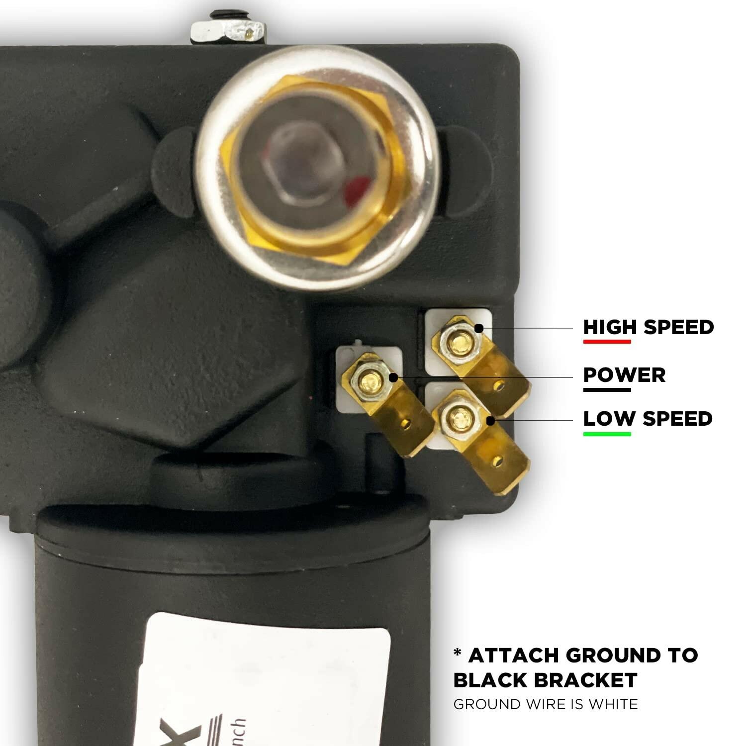 Wexco Wiper Motor, 4R3.12.R110D, Three and a half inch (3.5") shaft, 12V