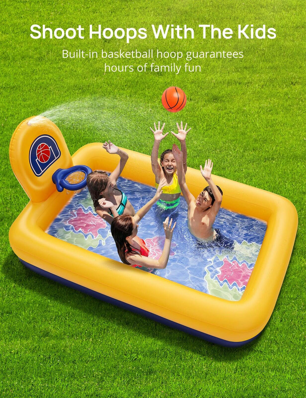Kiddie Pool, Evajoy Inflatable Kids Pool, Summer Water Party Inflatable Pool for