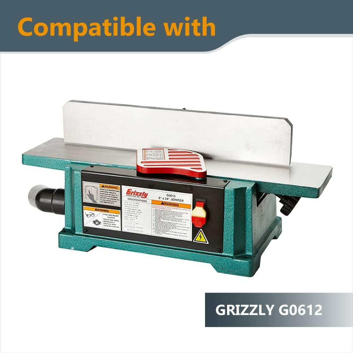 POWERTEC 6 Inch Jointer Blades for Grizzly G0612 Jointer, Set of 2 (148013)