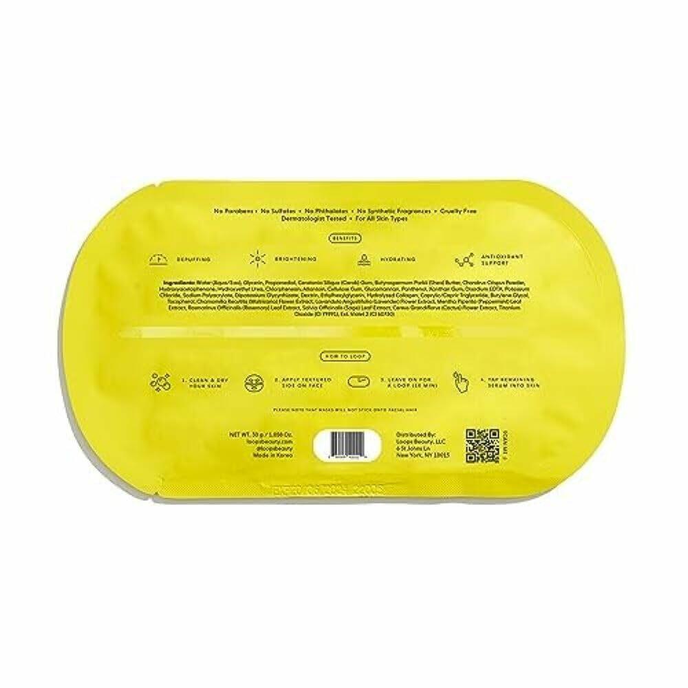 LOOPS SUNRISE SERVICE - Brightening Hydrogel Face Mask - Hydrates, Brightens,