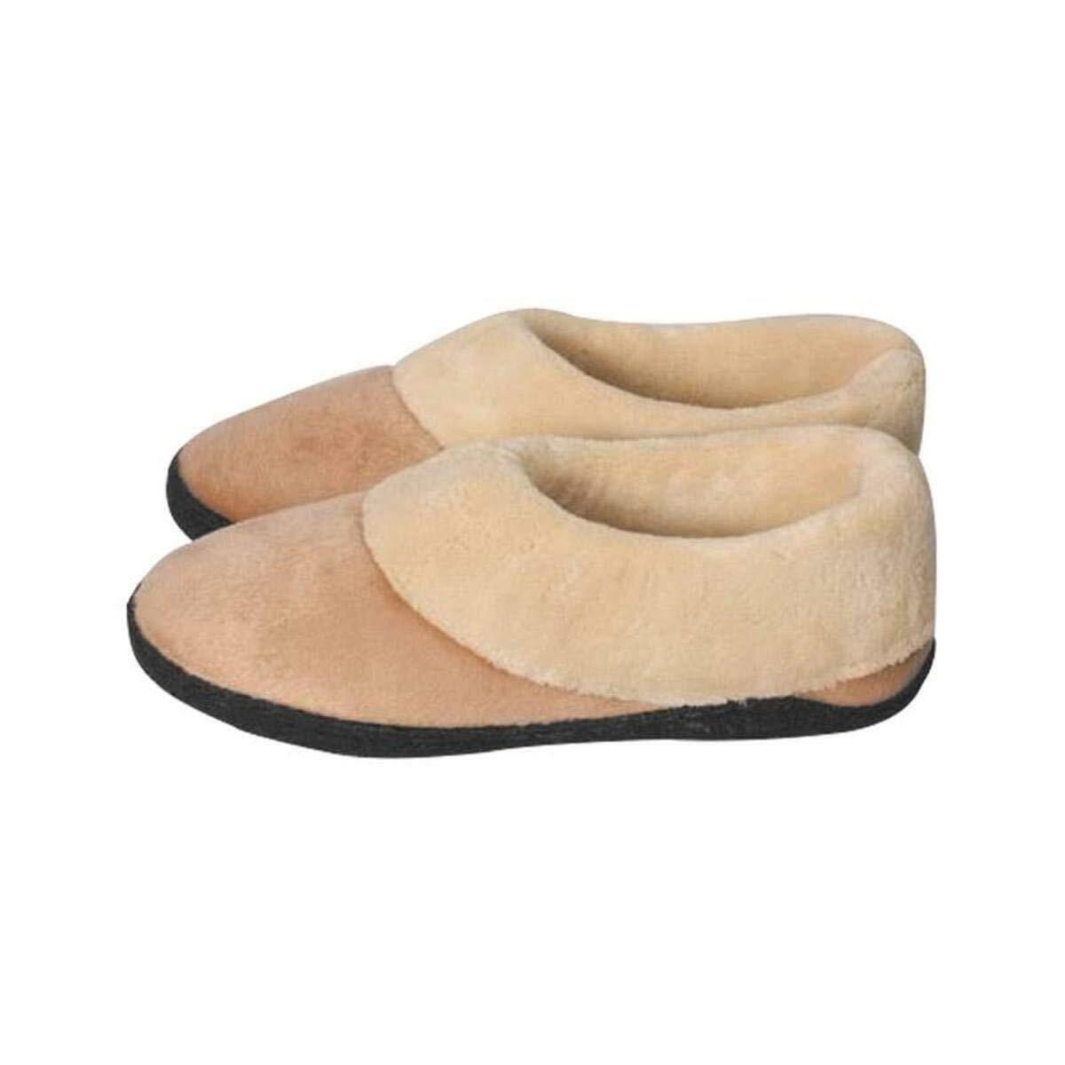 Stay Warm Apparel Memory Foam Heated Slipper With Rechargeable Battery, Black,