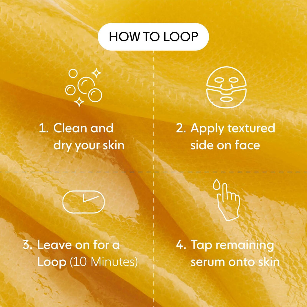 LOOPS SUNRISE SERVICE - Brightening Hydrogel Face Mask - Hydrates, Brightens,