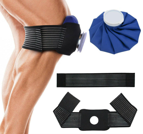 3-Size Refillable Ice Bags No-Leak Waterproof Cold Packs w/ Adjustable Wrap &