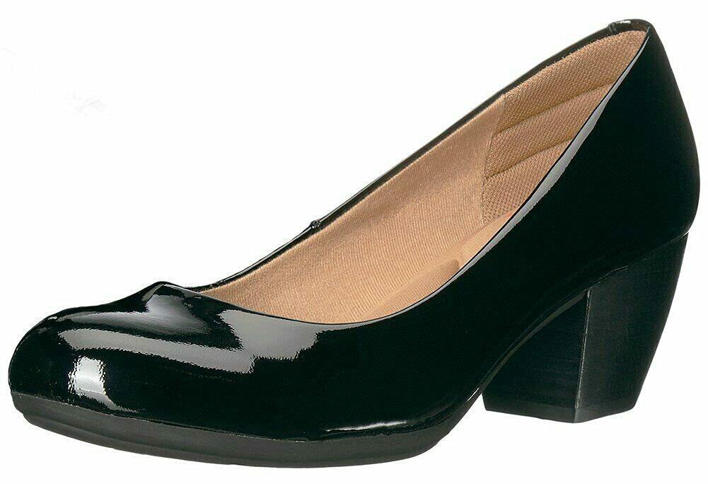 Comfortiva Amora Black Goat Patent 10 WW (EE)