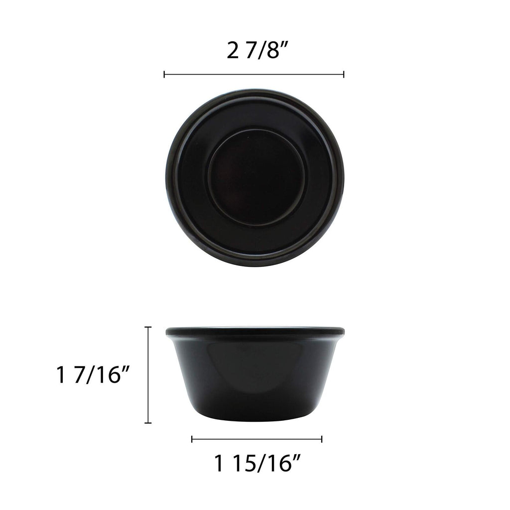 Thunder Group PL536BL1 Ramekin, 2-1/2 oz., 2-7/8" Dia., Round, Smooth,