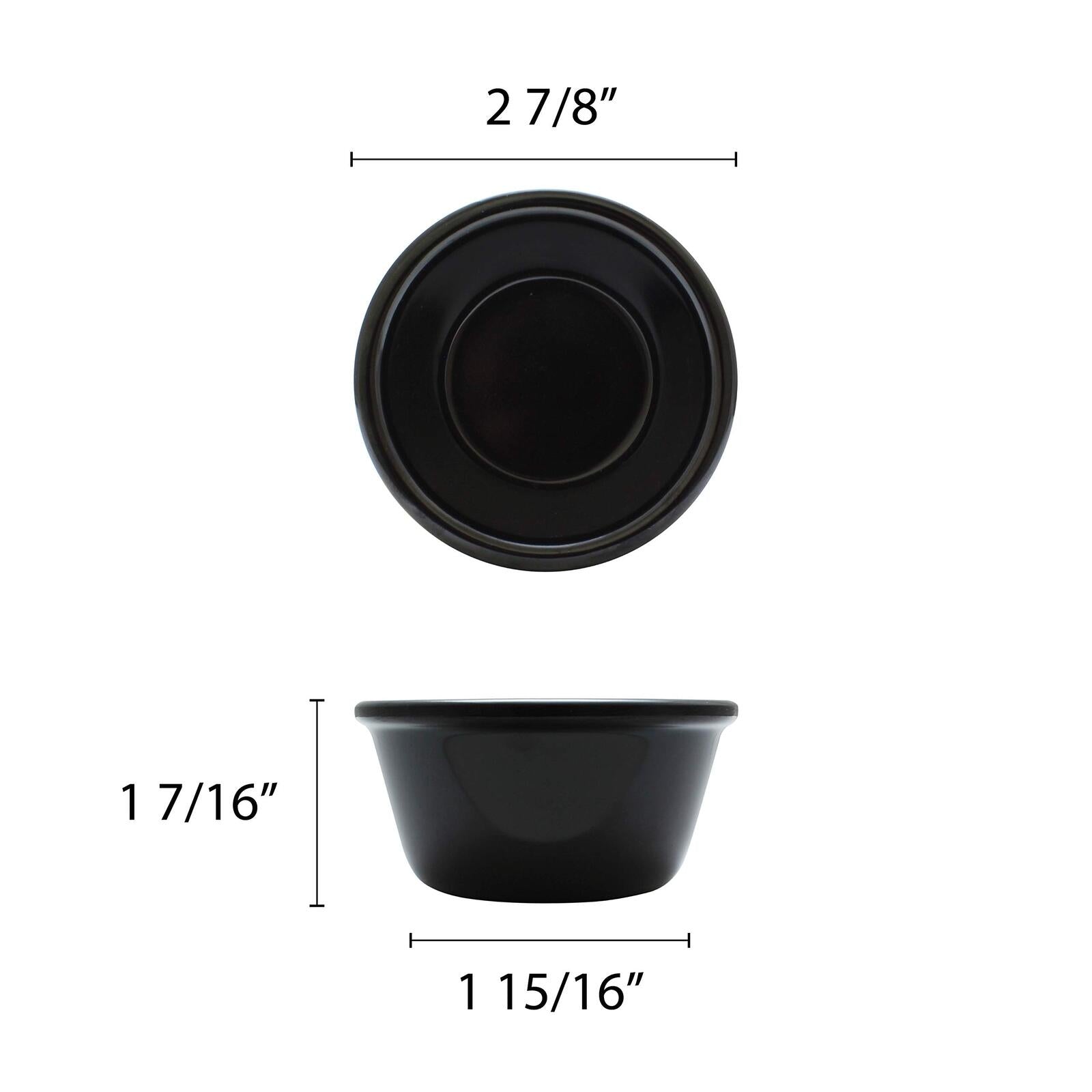 Thunder Group PL536BL1 Ramekin, 2-1/2 oz., 2-7/8" Dia., Round, Smooth,